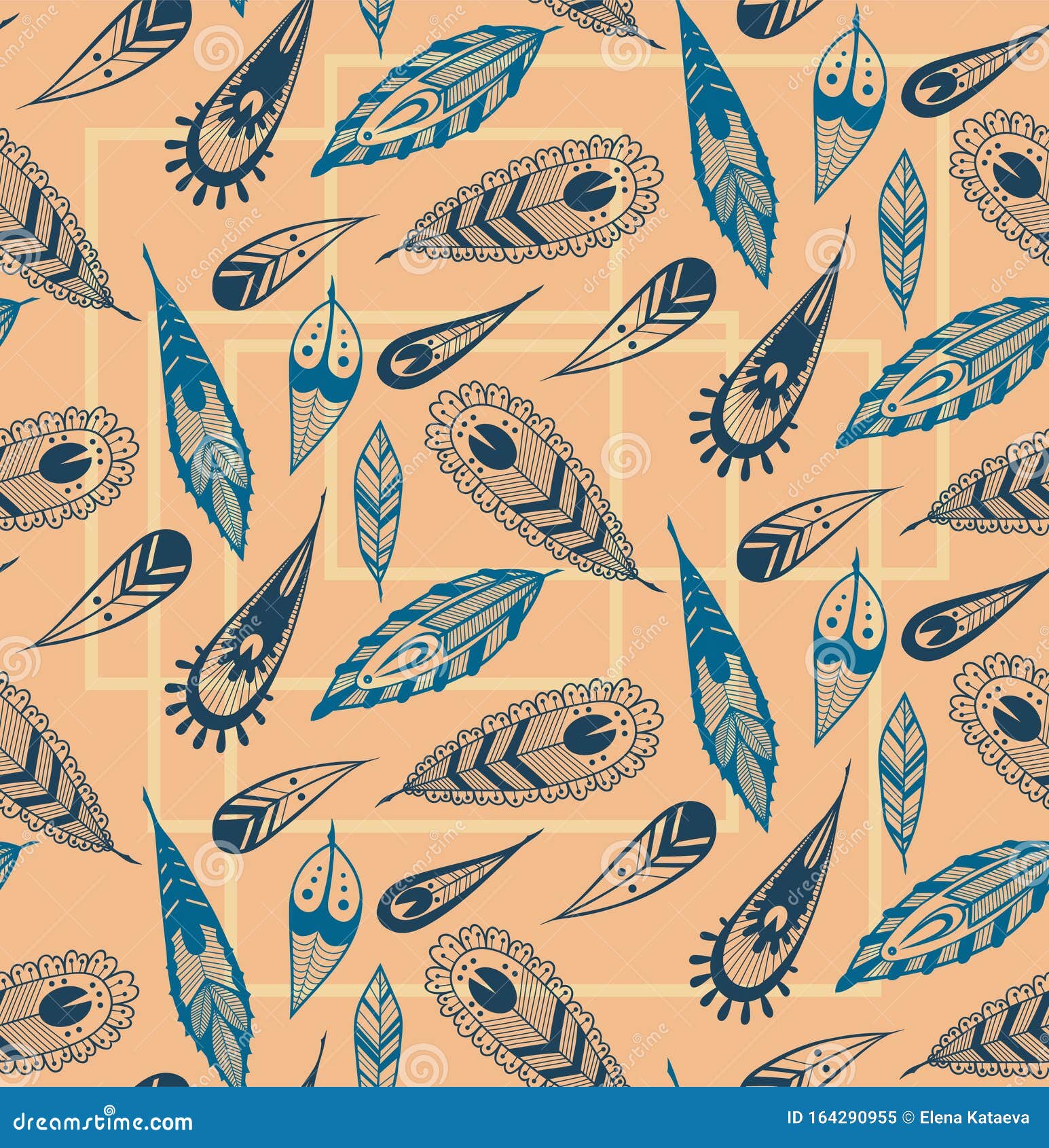 feather seamless pattern background bird nature wing   graphic  hand drawn style